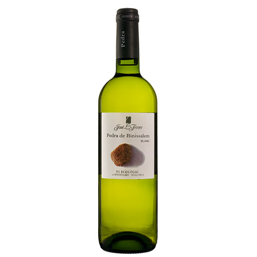 botella vino blanco pedra de binissalem